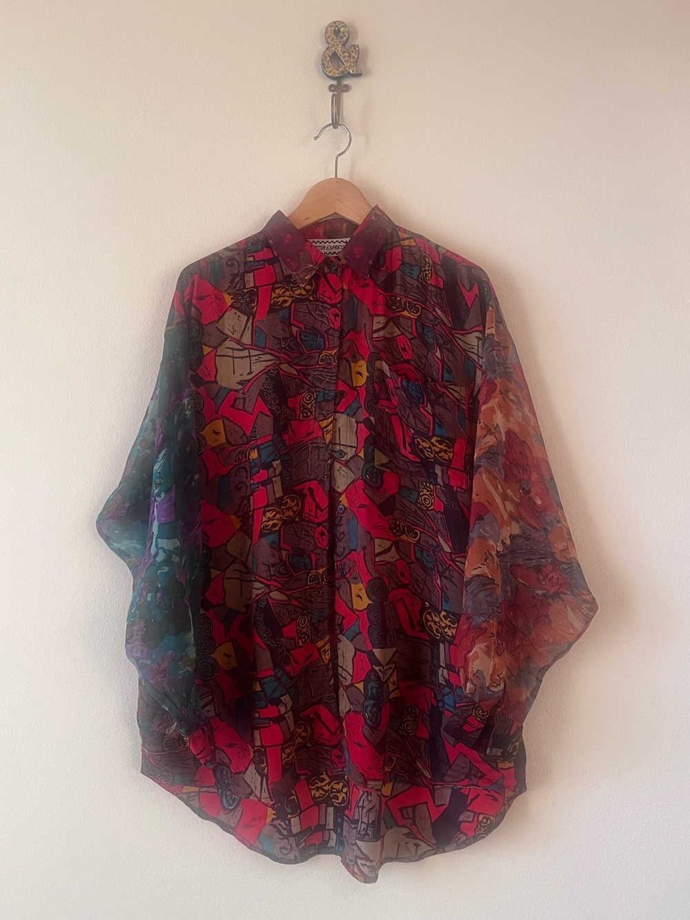 Multicolor Patterned Button-Up Shirt